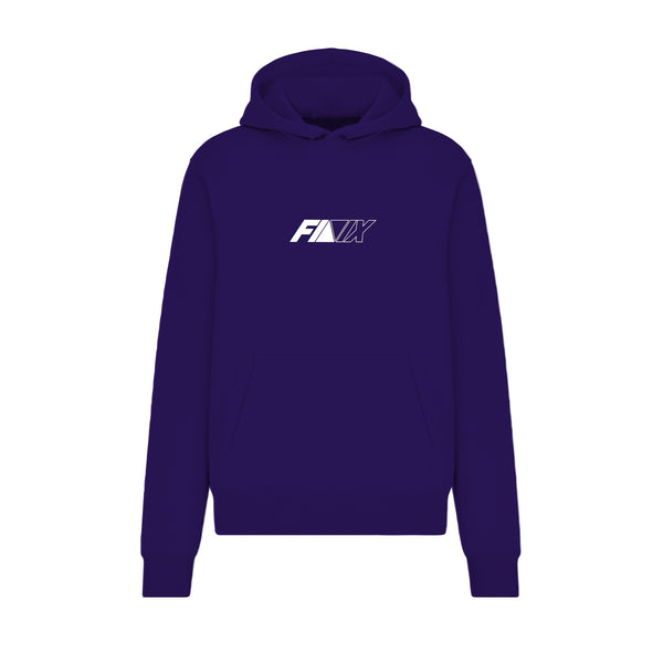 Purple “Logo” Embroidered Hoodie